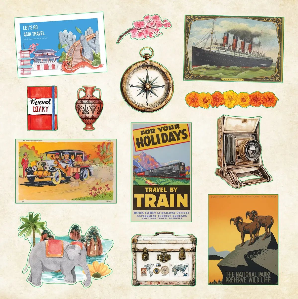 Travel Odyssey Sticker Book - 2 - Peter Pauper Press - Tidformera