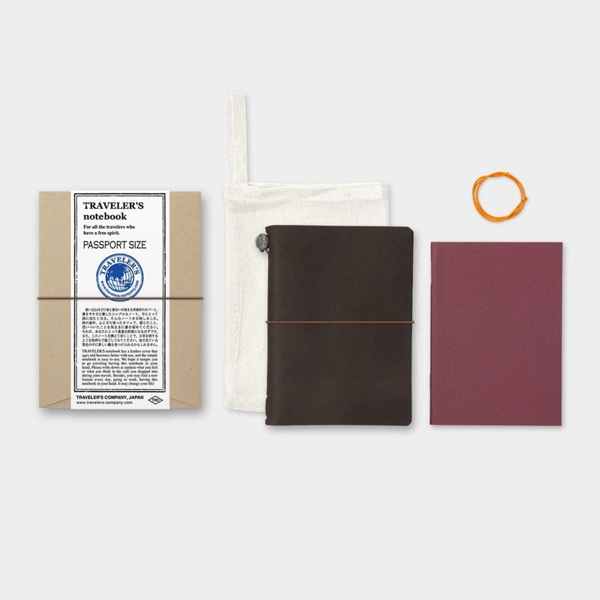TRAVELER'S notebook Passport Leather Cover Brown - Traveler's Company - Tidformera