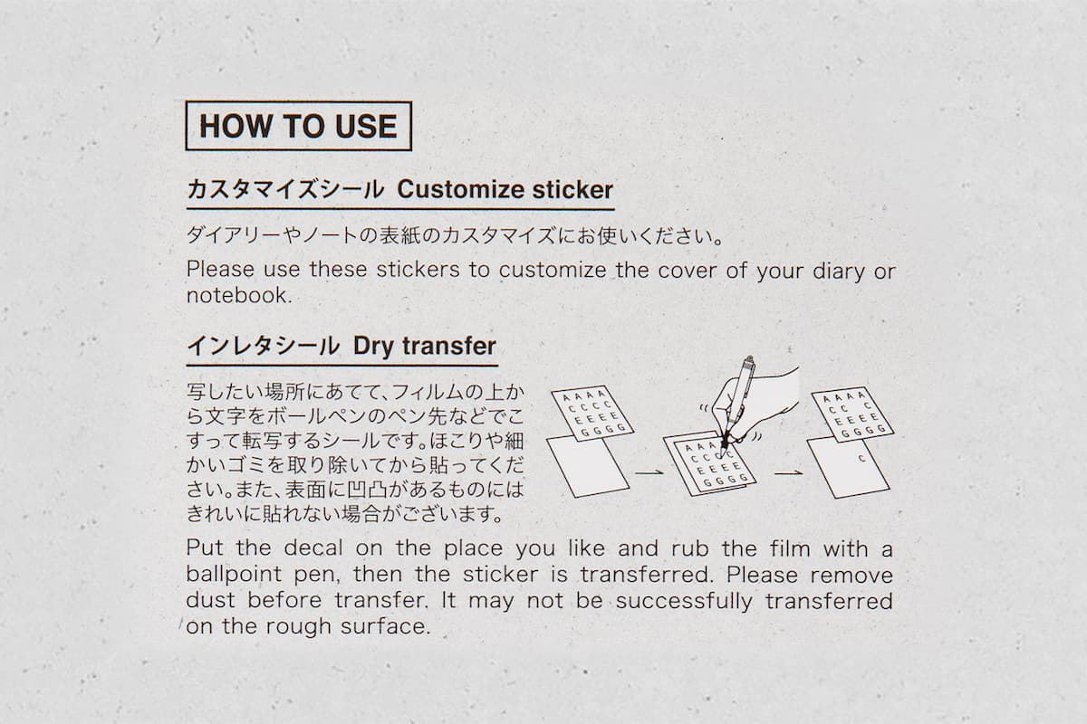 TRC 2026 Customized Sticker set - 9 - Traveler's Company - Tidformera