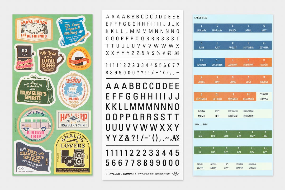 TRC 2026 Customized Sticker set - 2 - Traveler's Company - Tidformera