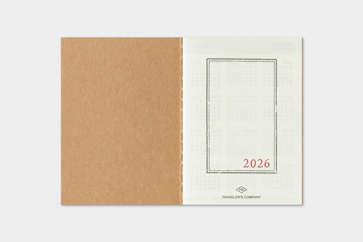 TRC 2026 Monthly Diary Passport size - 3 - Traveler's Company - Tidformera