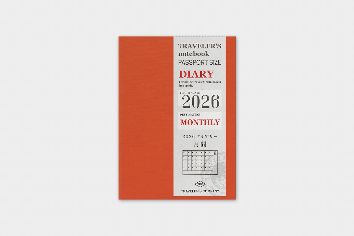 TRC 2026 Monthly Diary Passport size - 1 - Traveler's Company - Tidformera