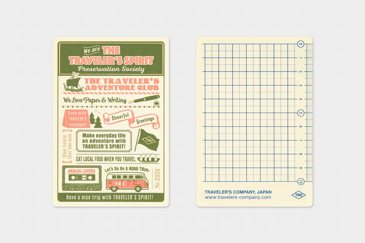 TRC 2026 Underlay Passport size - 1 - Traveler's Company - Tidformera