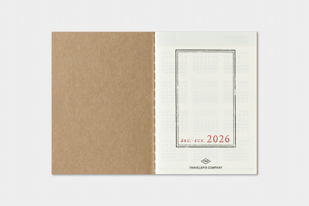 TRC 2026 Weekly Diary Passport size - 3 - Traveler's Company - Tidformera