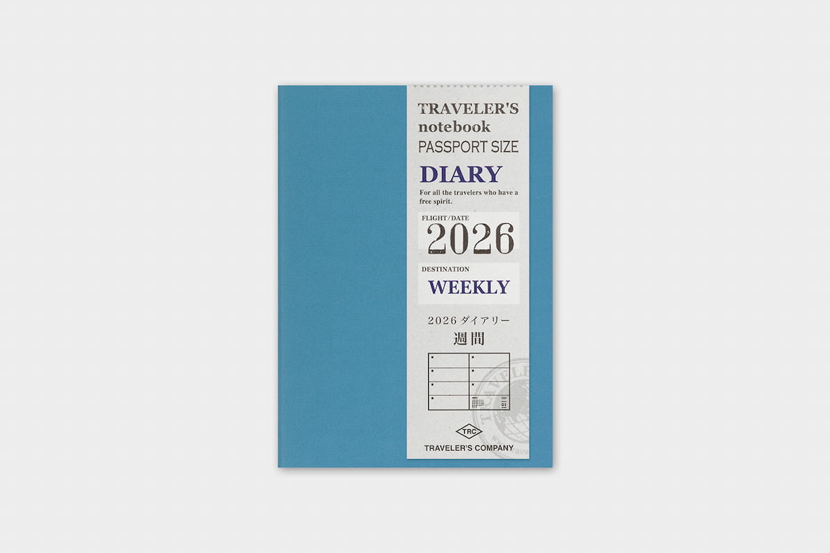TRC 2026 Weekly Diary Passport size - 1 - Traveler's Company - Tidformera
