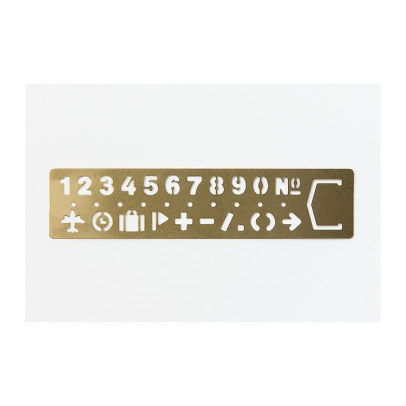 TRC Brass MässingÂ  - Template Bookmark Number - Traveler's Company - Tidformera