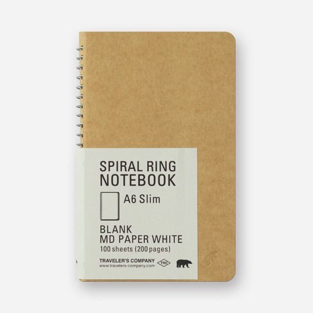 TRC SPIRAL RING NOTEBOOK A6 Slim MD White - 2 - Traveler's Company - Tidformera
