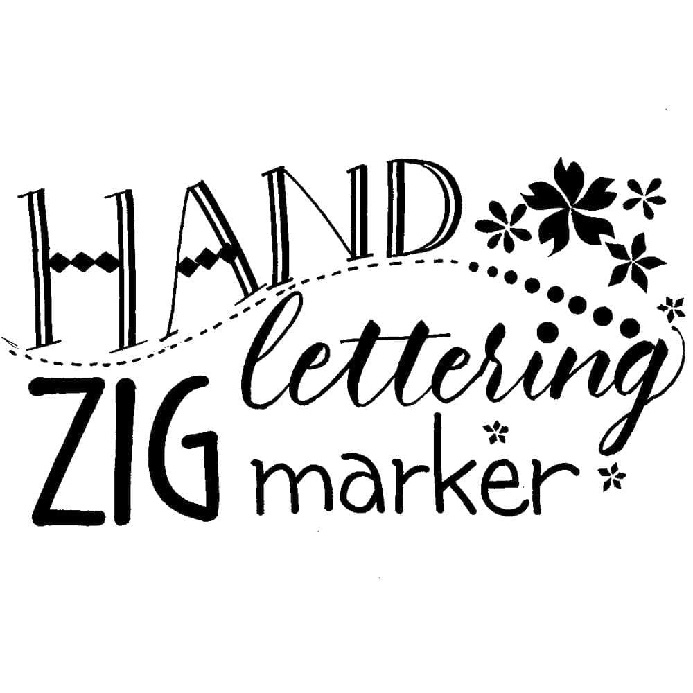 Twin Tip Black marker Assortment set 4 - pack - 4 - ZIG Kuretake - Tidformera