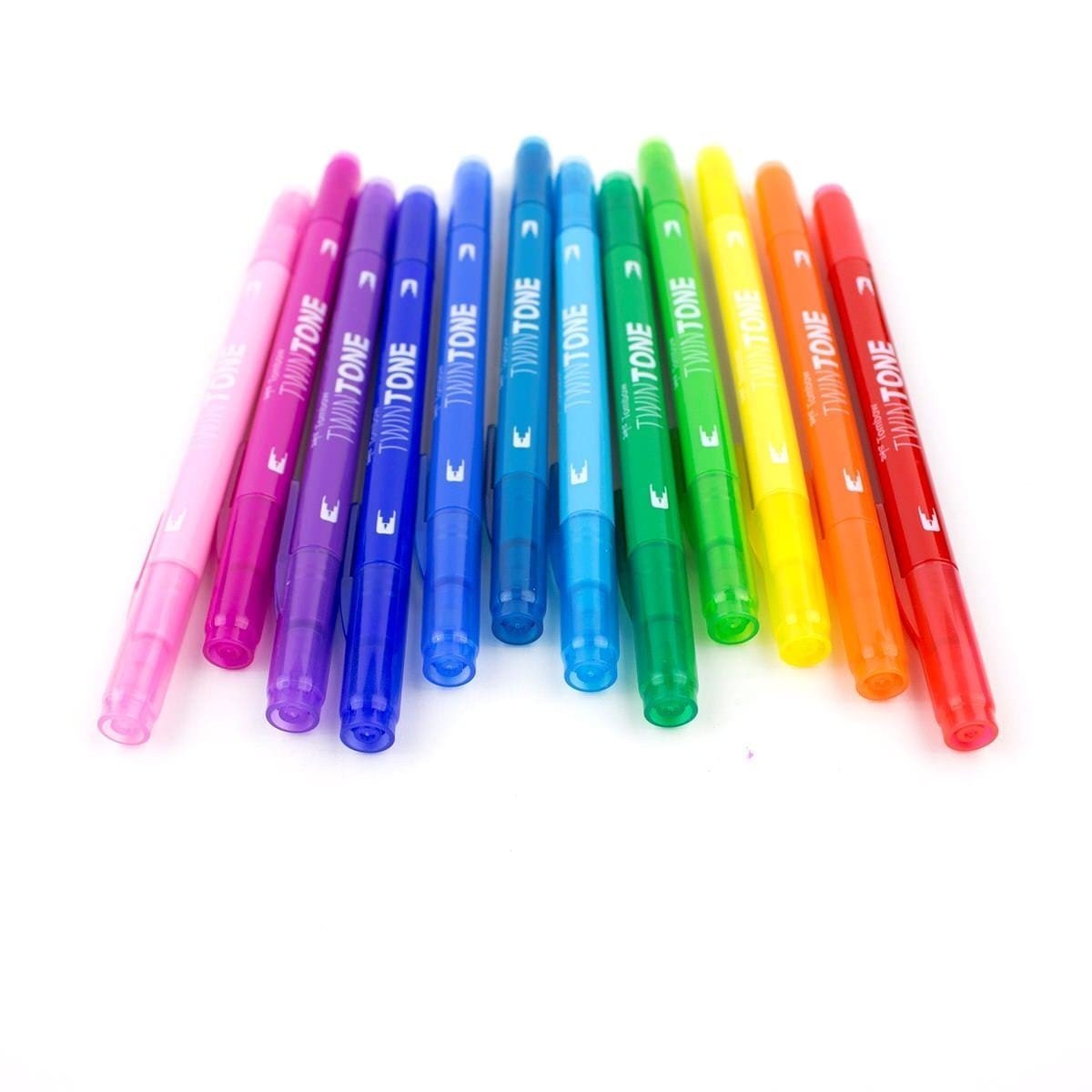 TWINTONE Dual - tip markers 12 - pack - Rainbow - 3 - Tombow - Tidformera