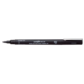 Uni Pin Chisel Pen Black - 2,0 - 1 - Uni Mitsubishi Pencil - Tidformera