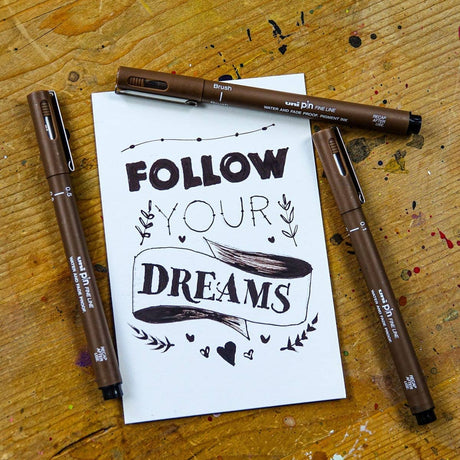 Uni Pin Fineliner 3 - pack Sepia och Svart - 2 - Uni Mitsubishi Pencil - Tidformera