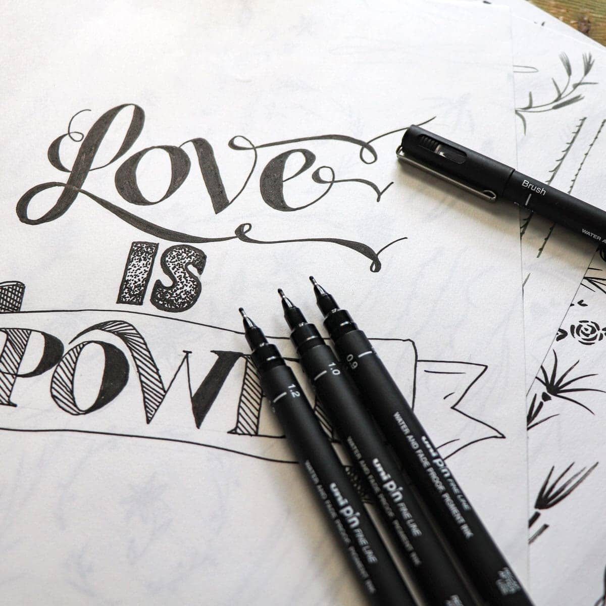 Uni Pin Fineliner Black 0,2 - 2 - Uni Mitsubishi Pencil - Tidformera