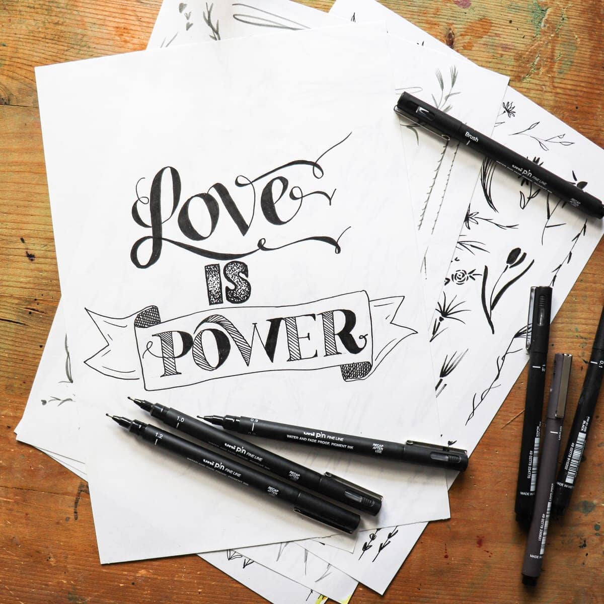 Uni Pin Fineliner Black 0,4 - 3 - Uni Mitsubishi Pencil - Tidformera