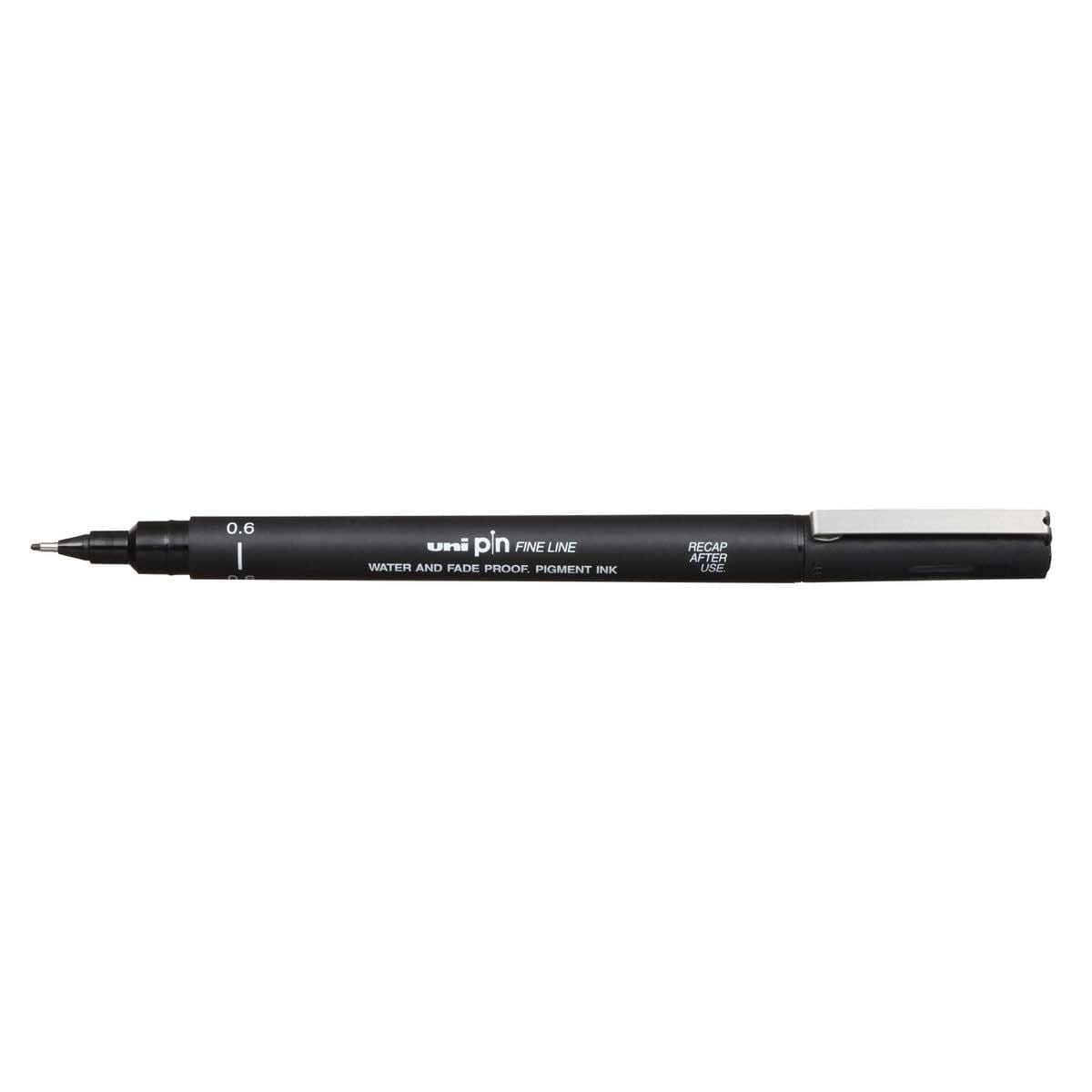 Uni Pin Fineliner Black 0,6 - Uni Mitsubishi Pencil - Tidformera