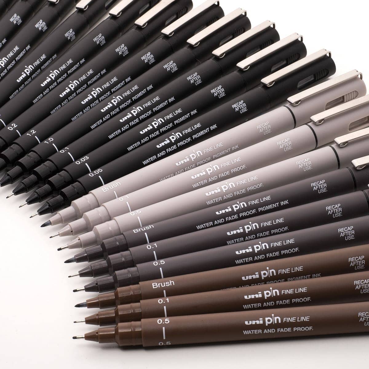 Uni Pin Fineliner Light Gray 0,1 - 2 - Uni Mitsubishi Pencil - Tidformera