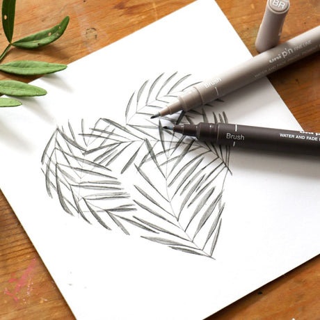 Uni Pin Fineliner Light Gray 0,5 - 2 - Uni Mitsubishi Pencil - Tidformera