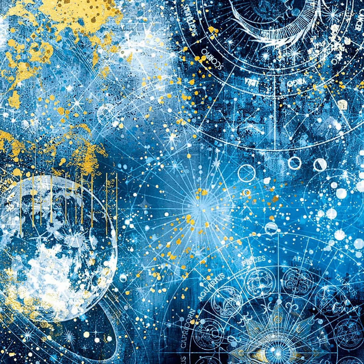 Vellum Paper 15 x 15 cm - Celestial - 6 - pack - 5 - Ciao Bella - Tidformera