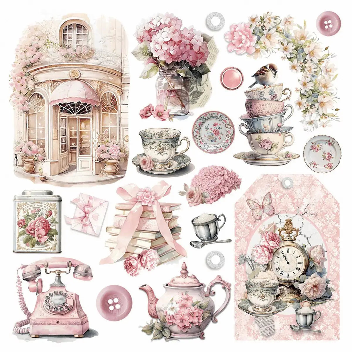 Vellum Paper 15 x 15 cm - Timeless Moments - 6 - pack - 5 - Ciao Bella - Tidformera