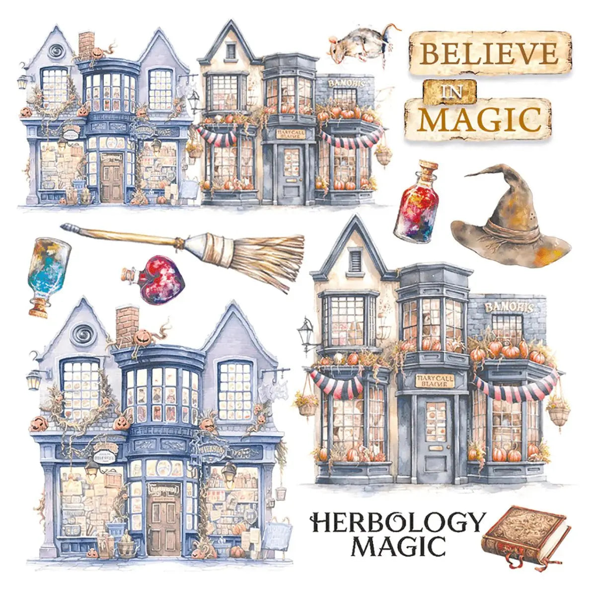 Vellum Paper 15 x 15 cm - Wizard Academy - 6 - pack - 4 - Ciao Bella - Tidformera
