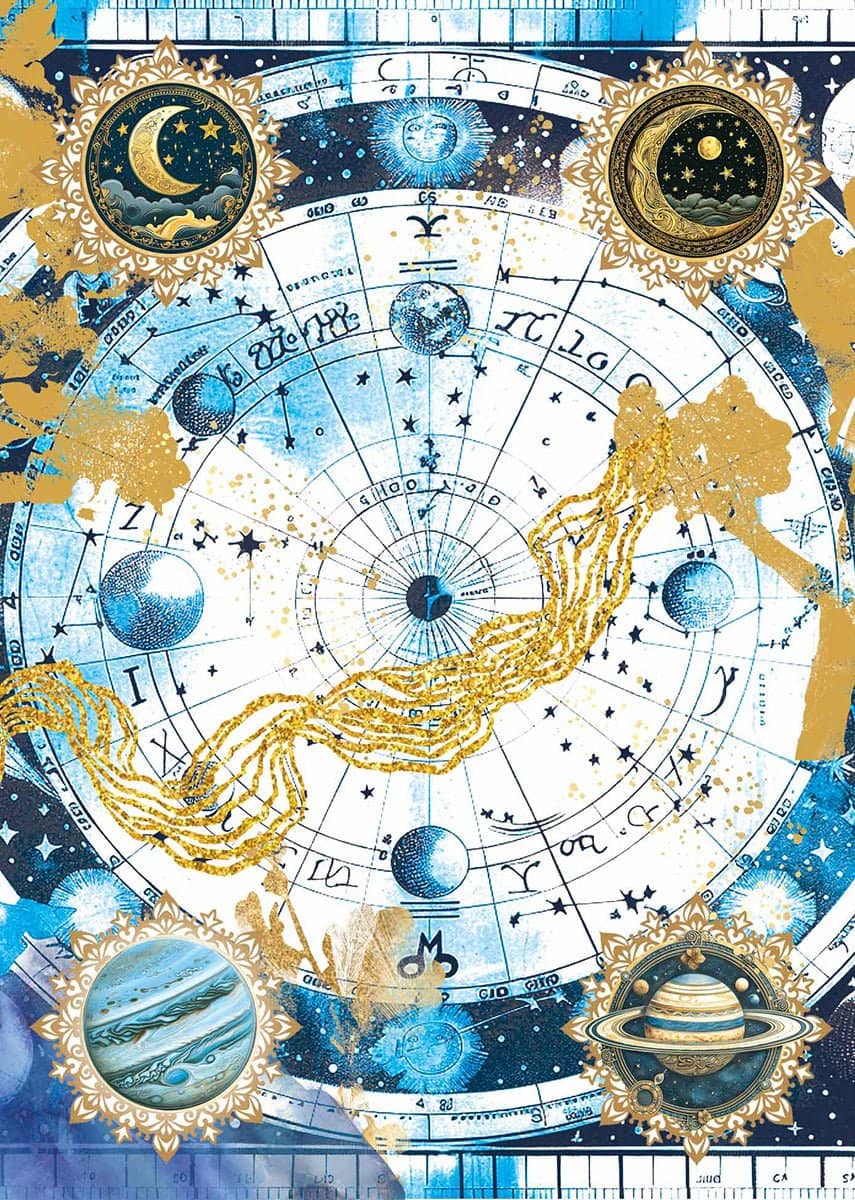 Vellum Paper A4 - Celestial - 6 - pack - 4 - Ciao Bella - Tidformera