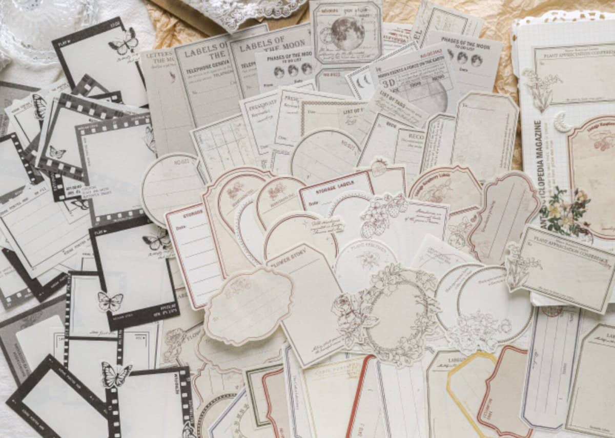 Vintage label stickers - Butterfly image - 4 - Other - Tidformera