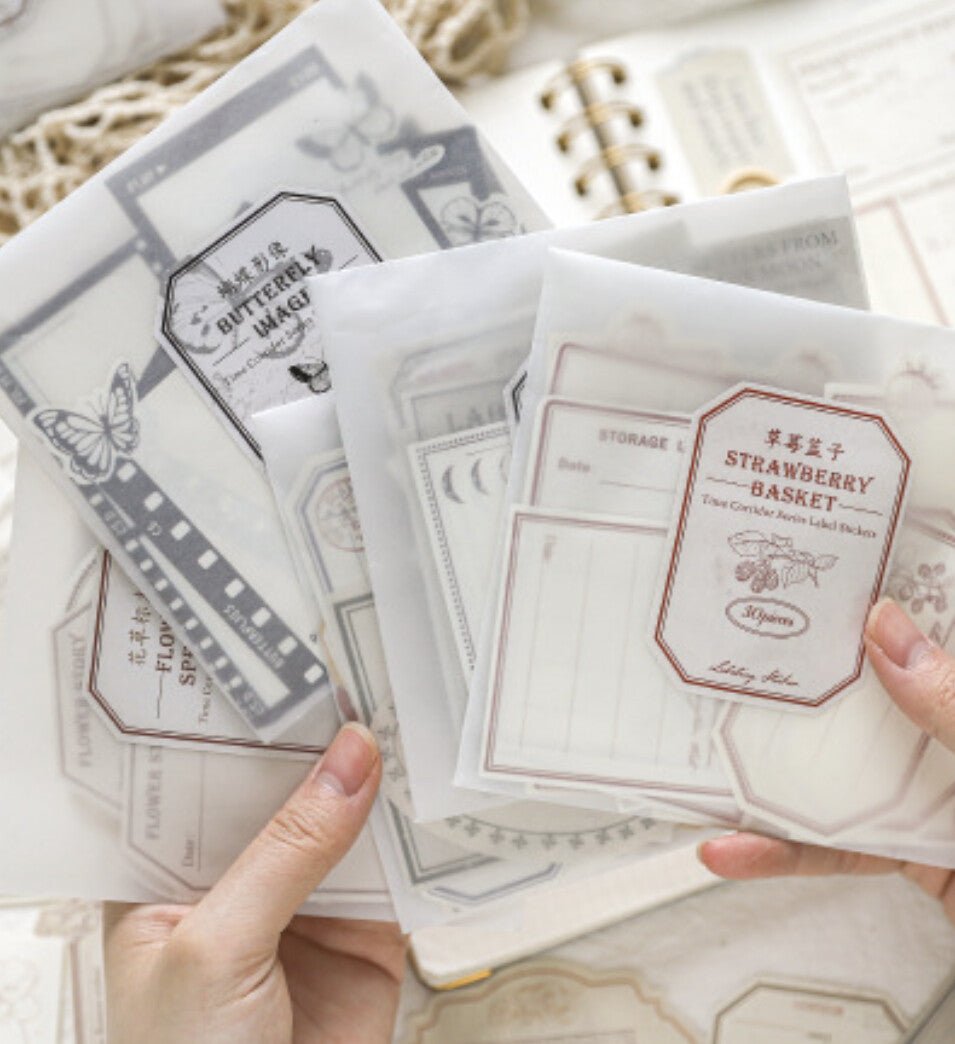 Vintage label stickers - Spotted label - 2 - Other - Tidformera