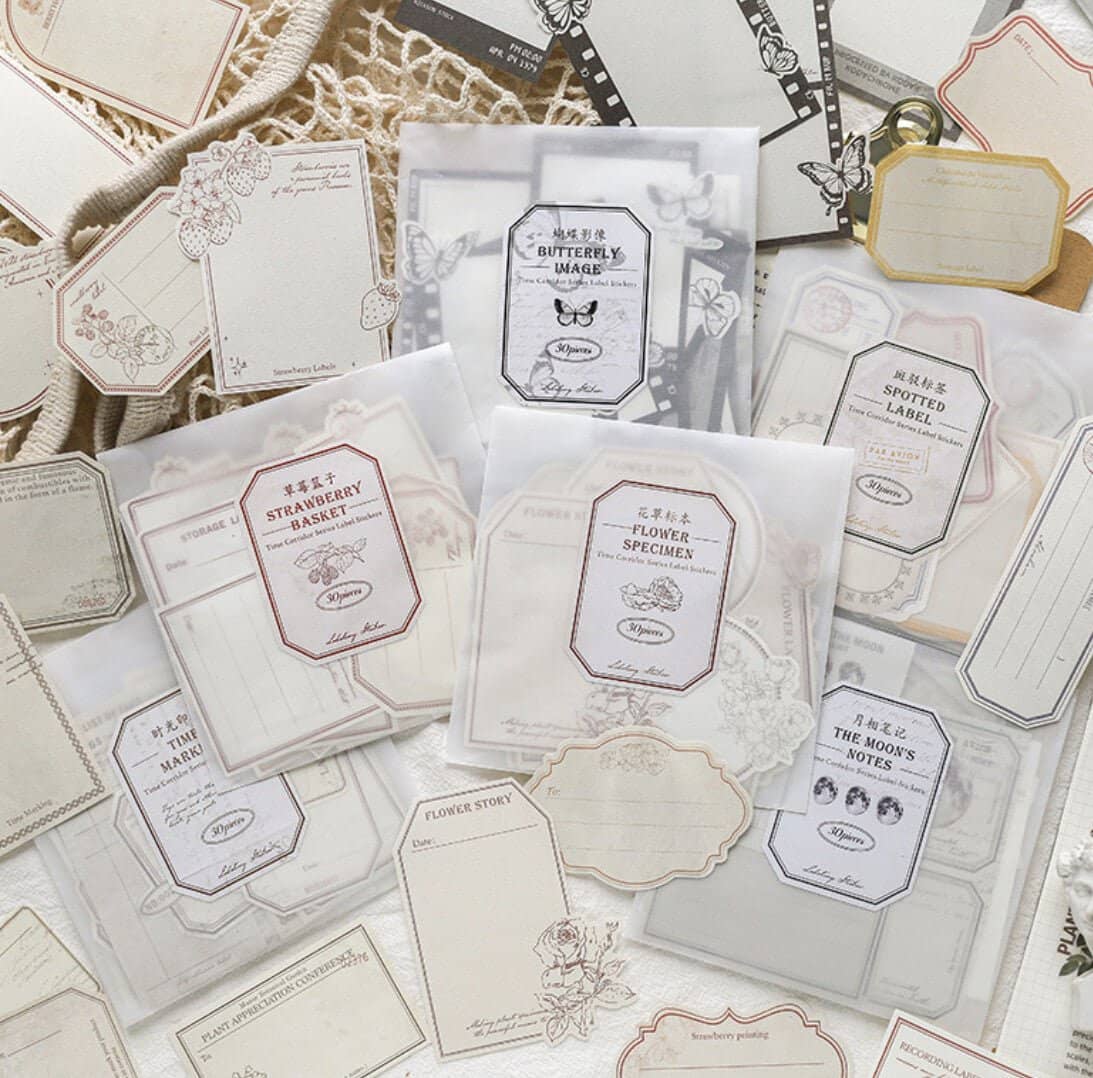 Vintage label stickers - The moon's notes - 3 - Other - Tidformera