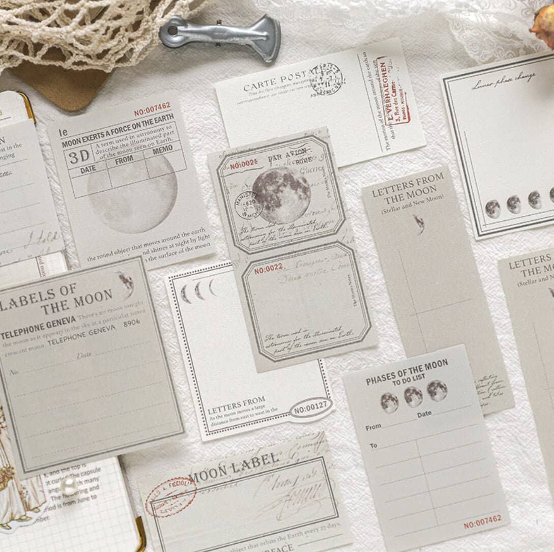 Vintage label stickers - The moon's notes - 2 - Other - Tidformera