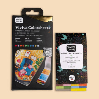 Viviva Colorsheets - Metallic set 10 colors - 1 - Viviva colors - Tidformera