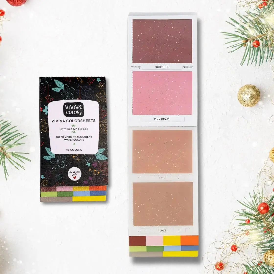 Viviva Colorsheets - Metallic set 10 colors - 3 - Viviva colors - Tidformera