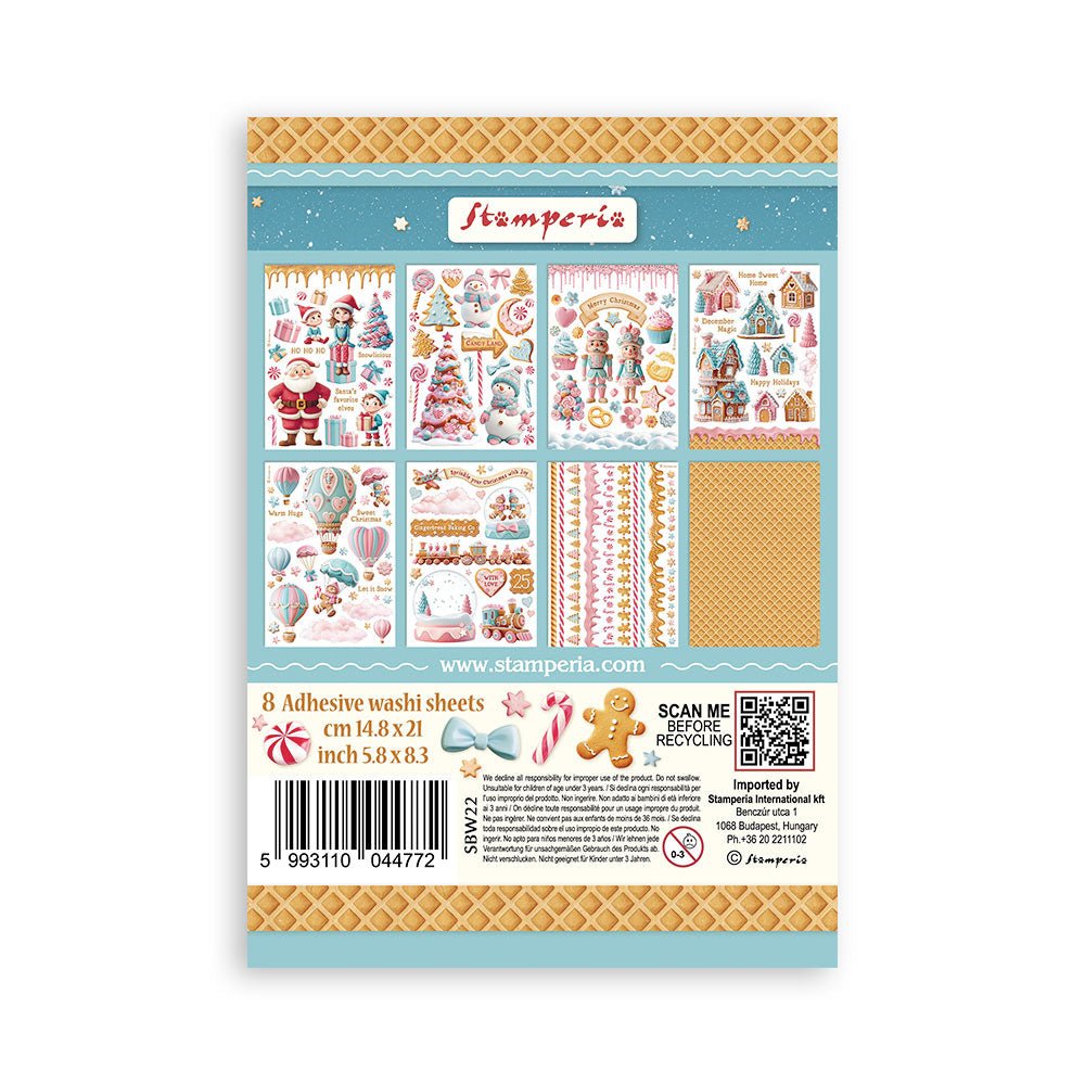 Washi pad - Candy Christmas - 10 - Stamperia - Tidformera