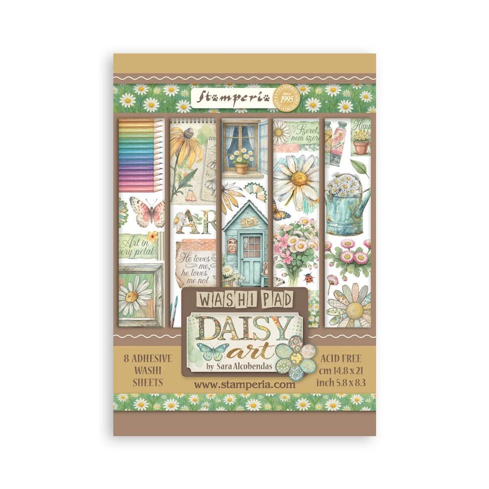 Washi pad - Daisy Art - 1 - Stamperia - Tidformera