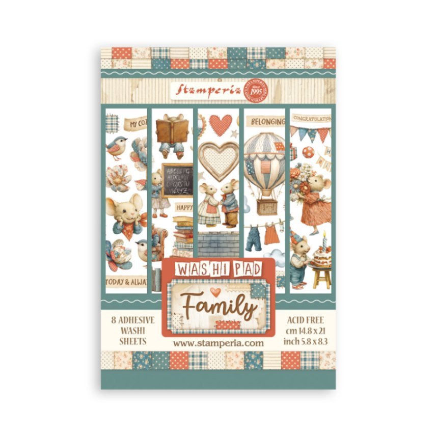 Washi pad - Family - 1 - Stamperia - Tidformera