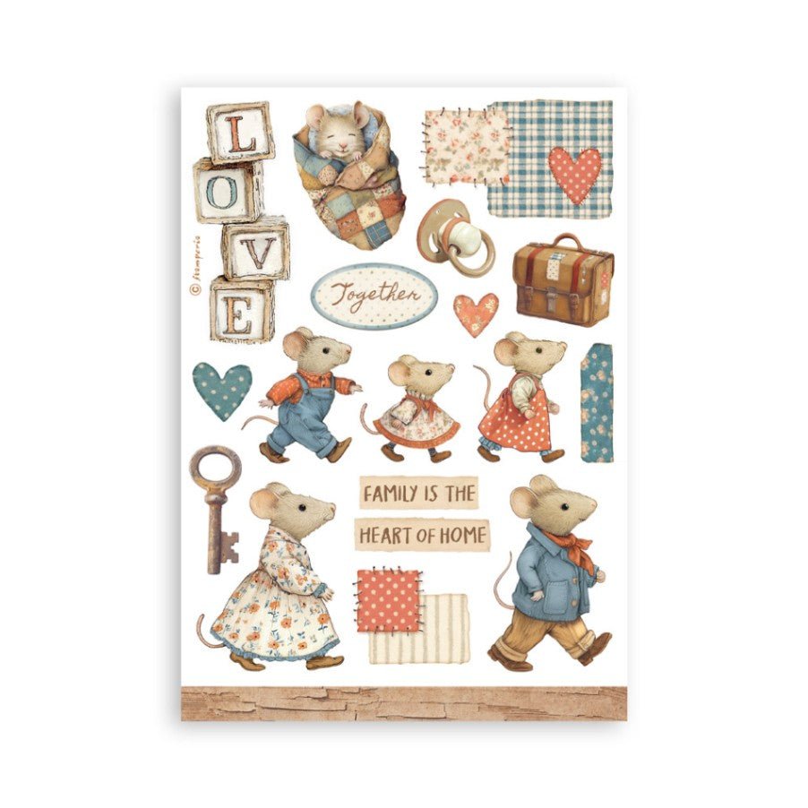 Washi pad - Family - 6 - Stamperia - Tidformera