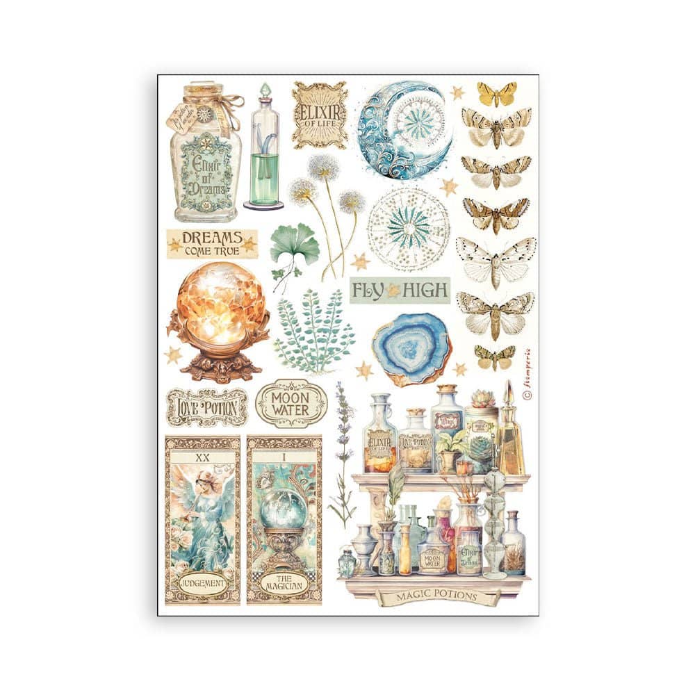 Washi pad - Fortune - 7 - Stamperia - Tidformera