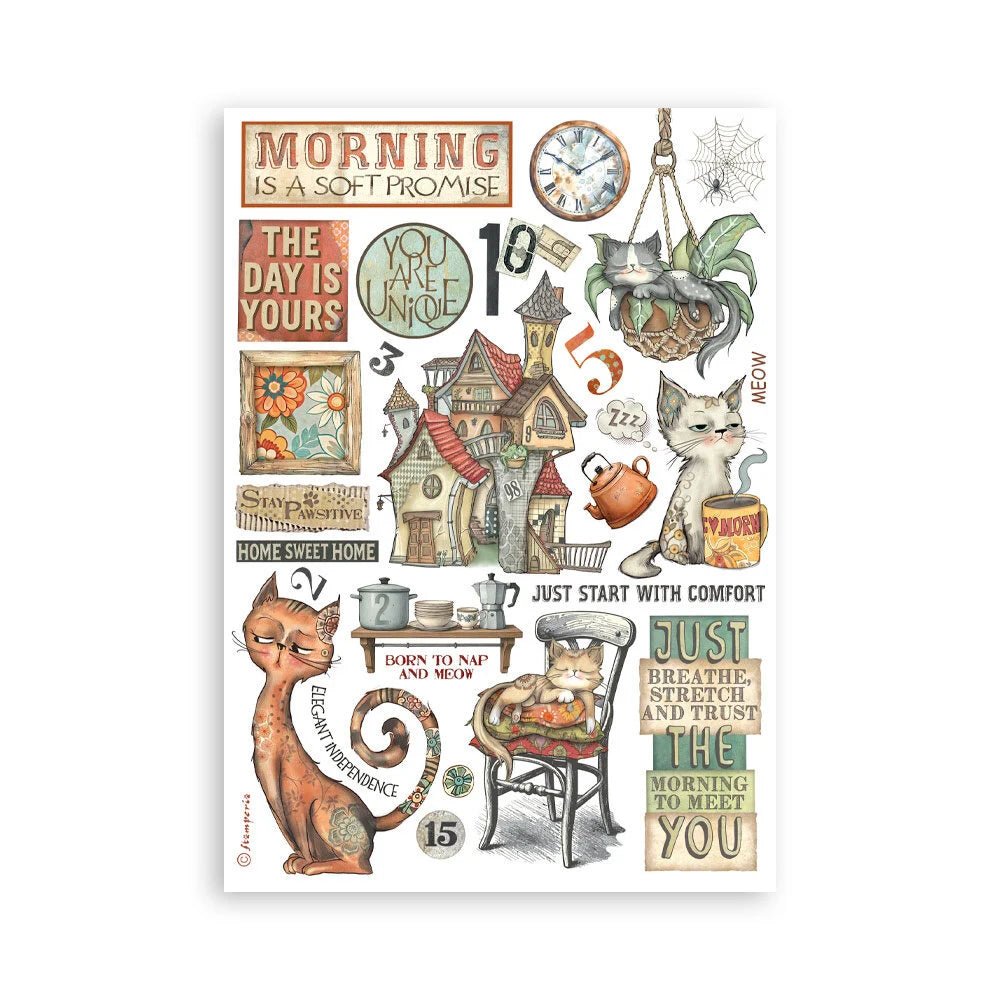 Washi pad - Furry Friends - 6 - Stamperia - Tidformera