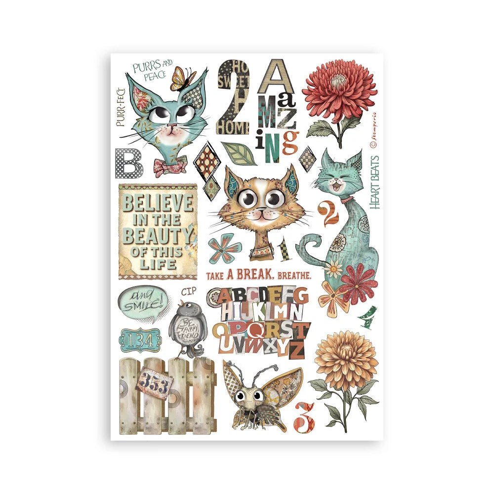 Washi pad - Furry Friends - 4 - Stamperia - Tidformera