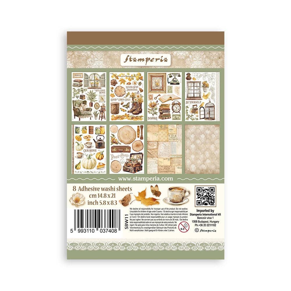 Washi pad - Golden Harmony - 10 - Stamperia - Tidformera