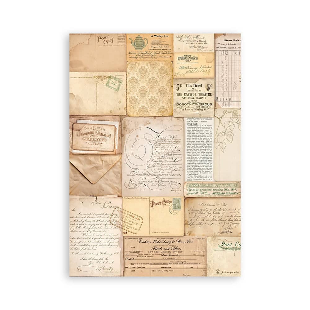 Washi pad - Golden Harmony - 9 - Stamperia - Tidformera