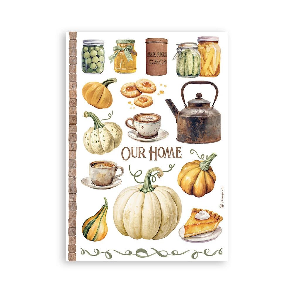 Washi pad - Golden Harmony - 6 - Stamperia - Tidformera