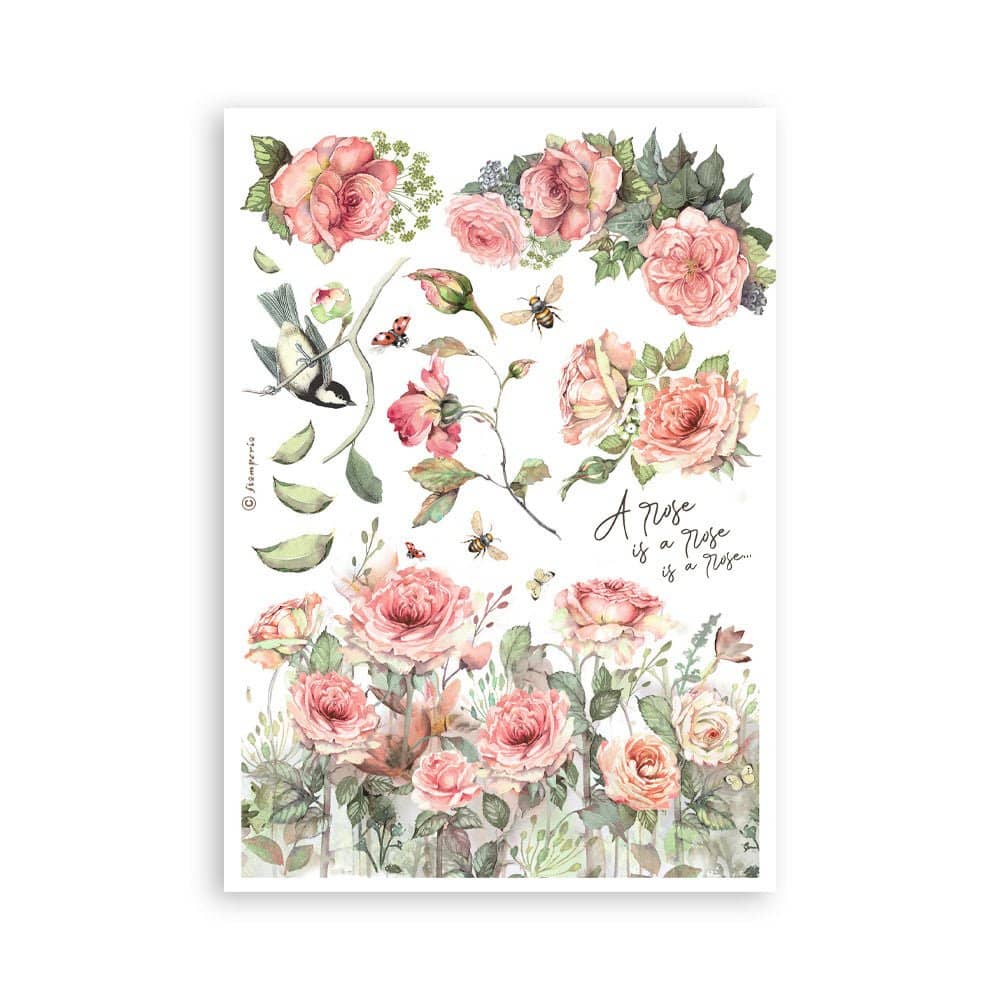 Washi pad - House of Roses - 6 - Stamperia - Tidformera