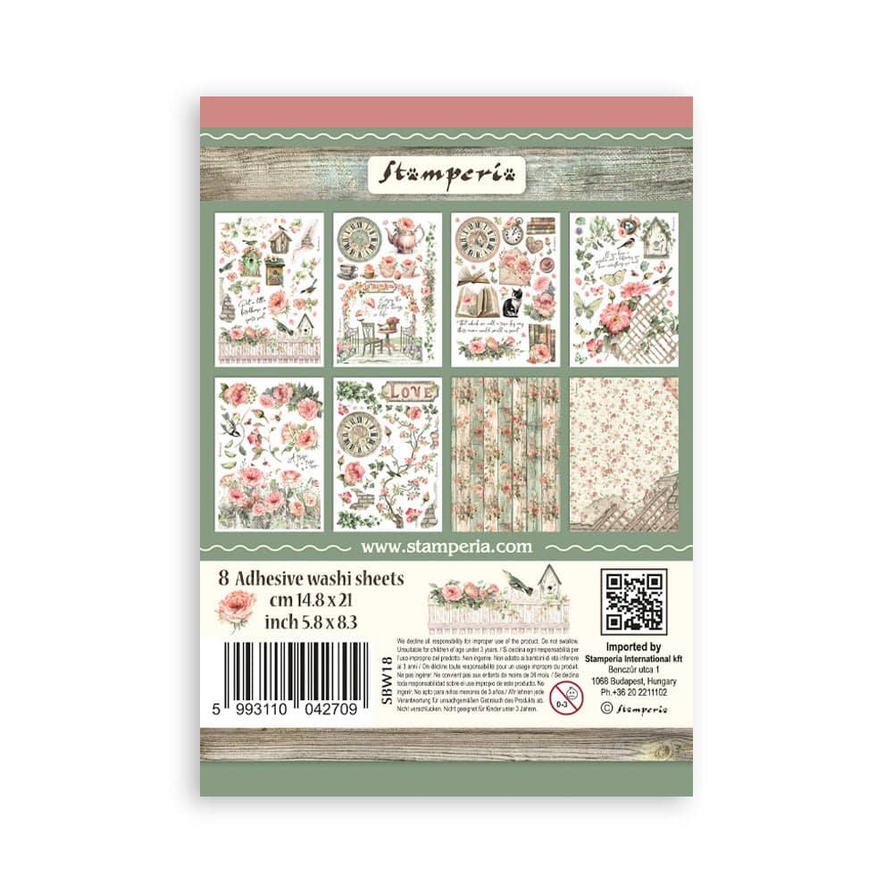 Washi pad - House of Roses - 10 - Stamperia - Tidformera
