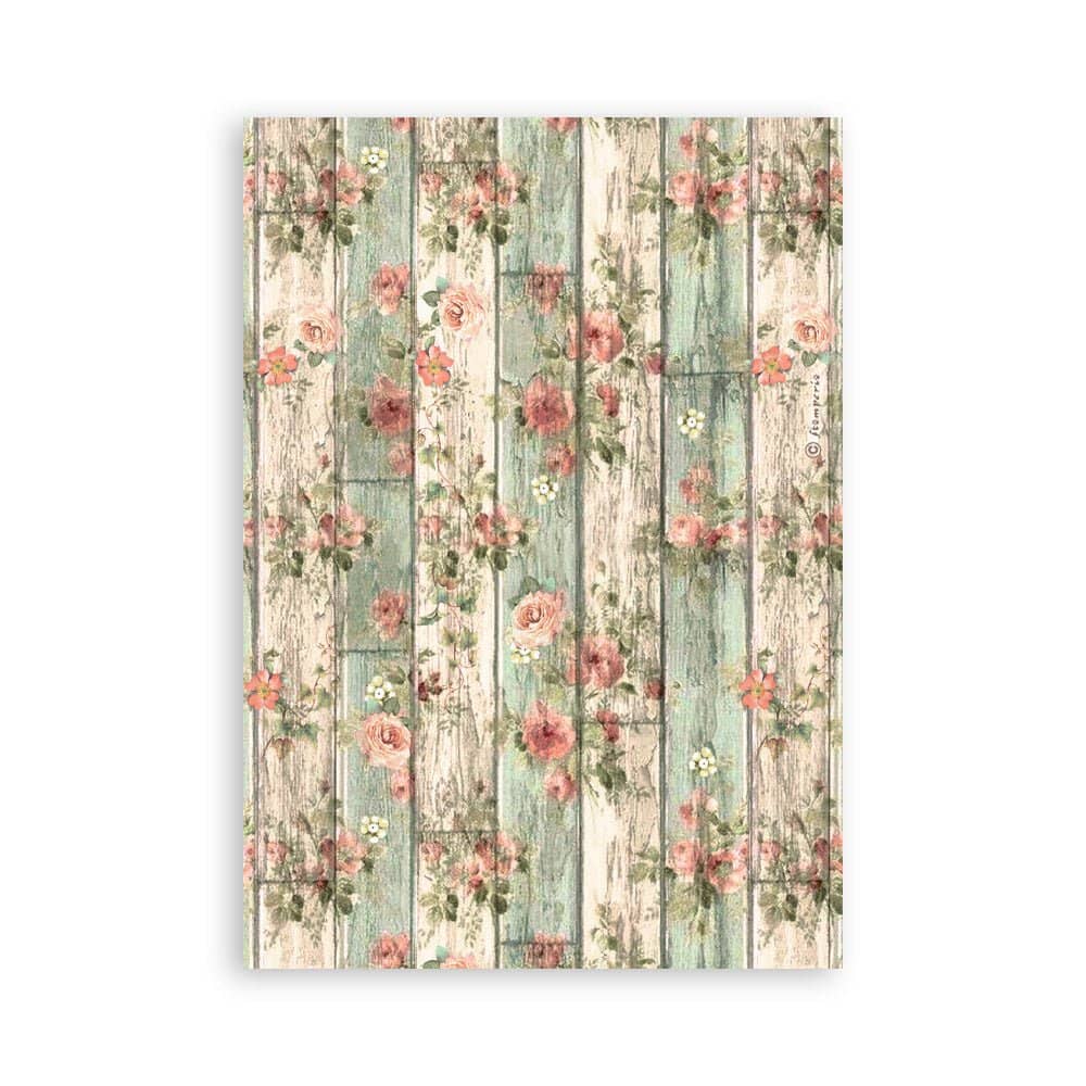 Washi pad - House of Roses - 8 - Stamperia - Tidformera