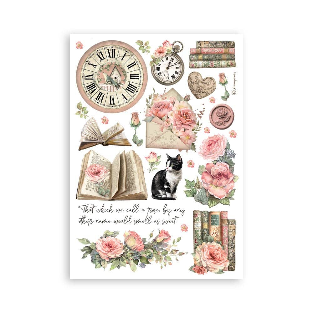 Washi pad - House of Roses - 4 - Stamperia - Tidformera