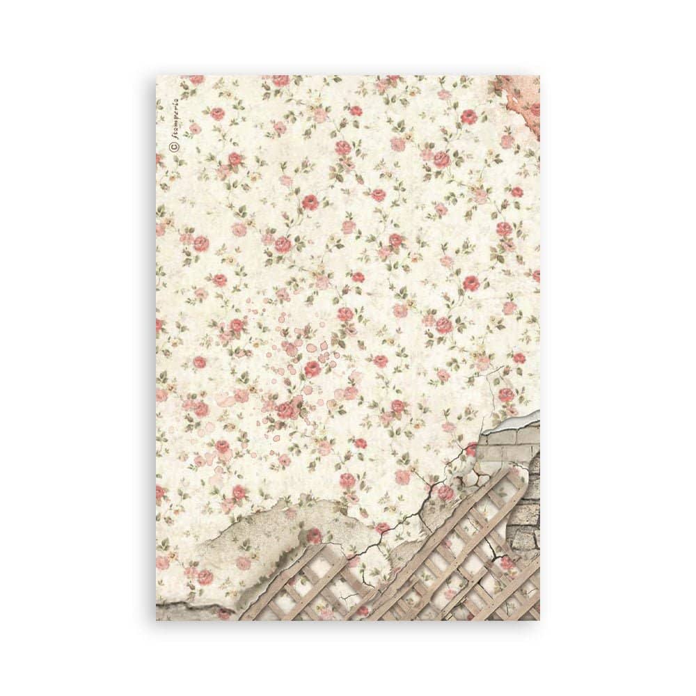 Washi pad - House of Roses - 9 - Stamperia - Tidformera