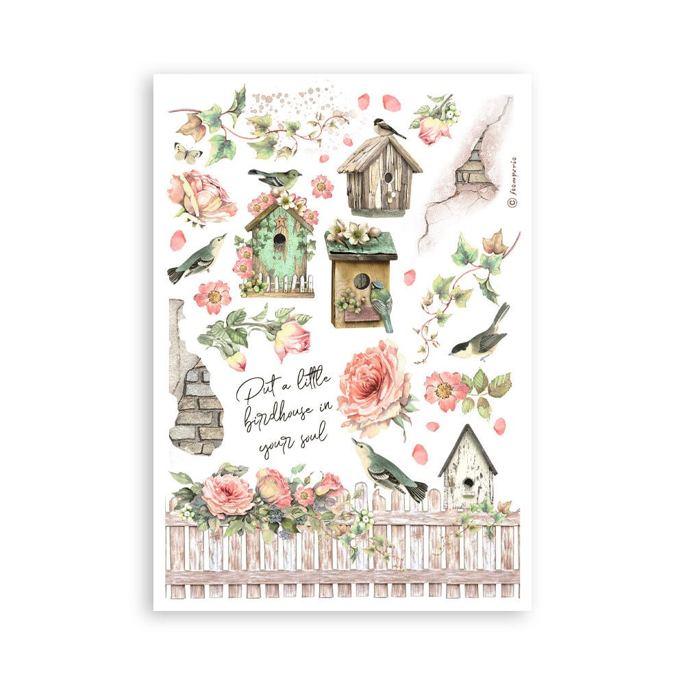 Washi pad - House of Roses - 2 - Stamperia - Tidformera