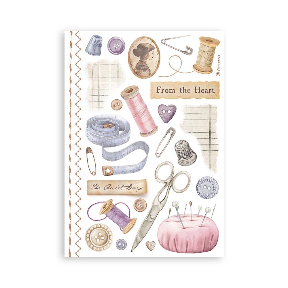 Washi pad - Quiet Days - 3 - Stamperia - Tidformera