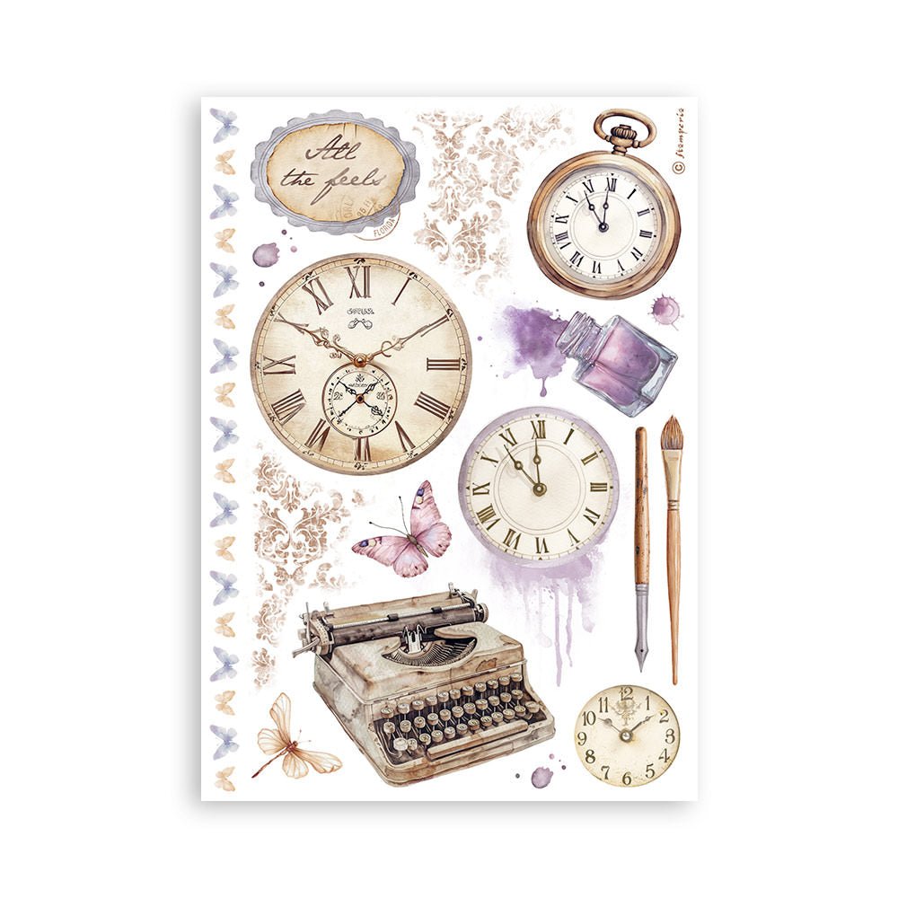 Washi pad - Quiet Days - 2 - Stamperia - Tidformera