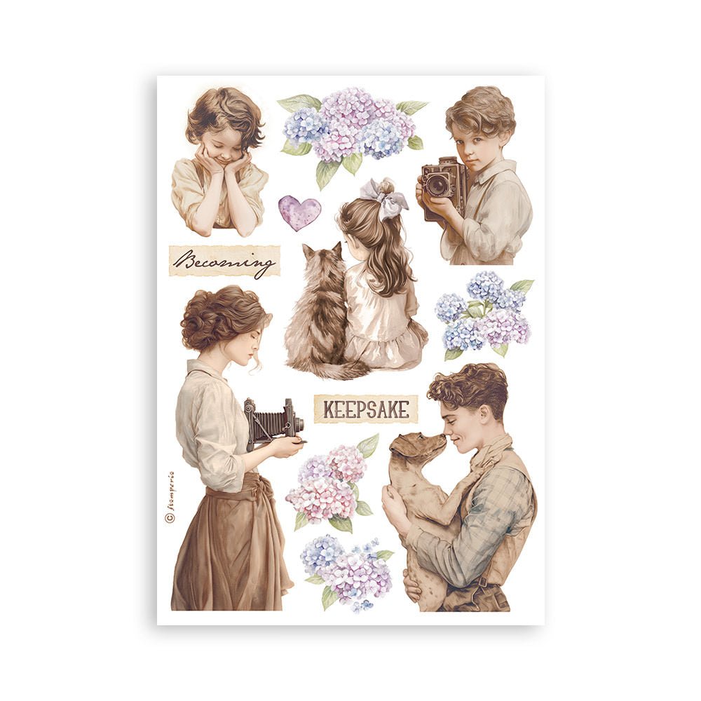 Washi pad - Quiet Days - 7 - Stamperia - Tidformera