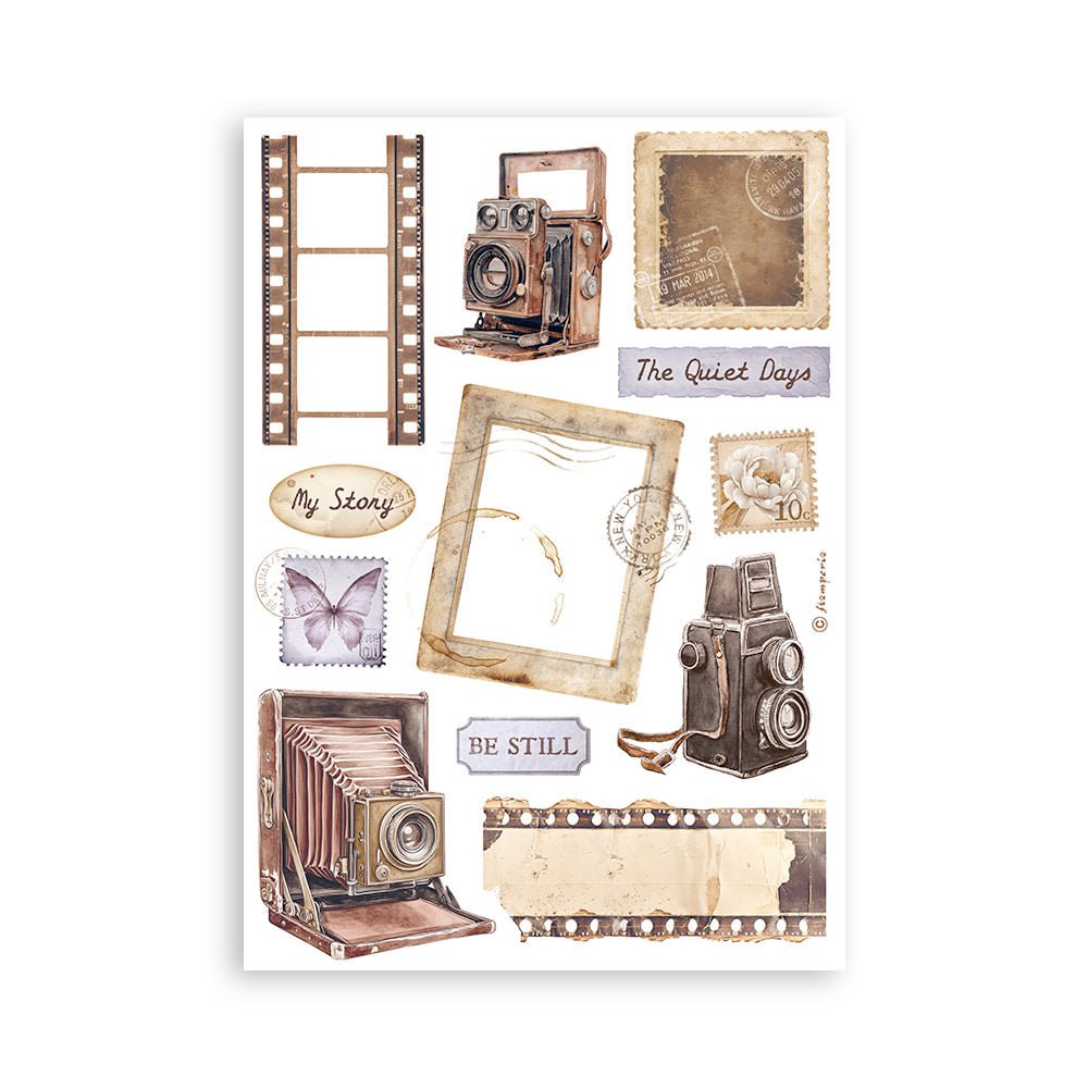 Washi pad - Quiet Days - 6 - Stamperia - Tidformera